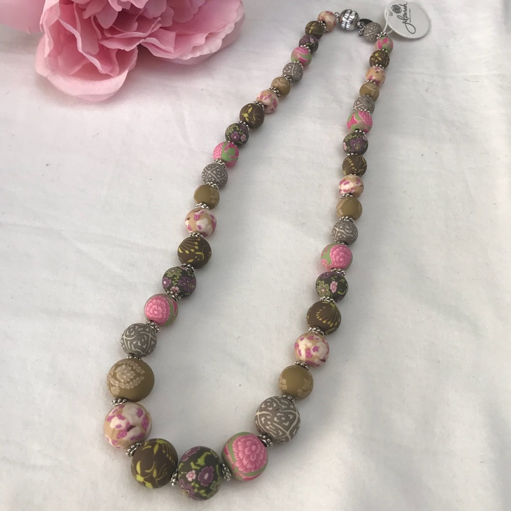🇺🇸 SALE | Pink & Brown | Beaded necklace